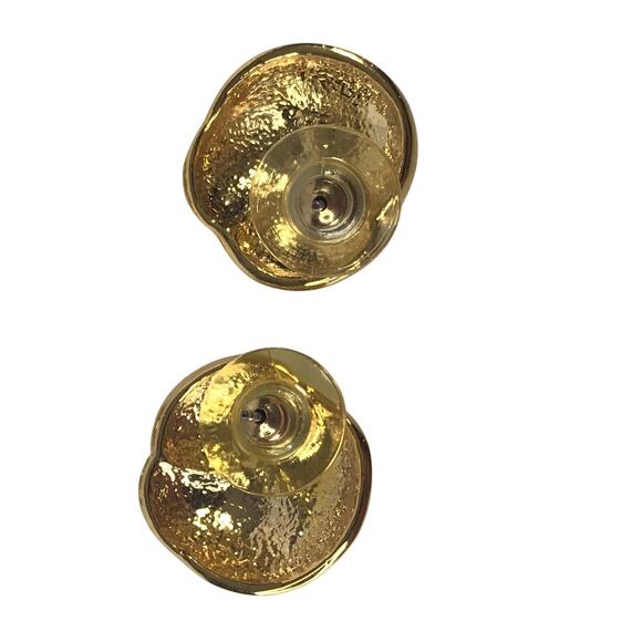 Vintage Bangle Bracelet with Matching Pierce Earrings Gold-Tone Rope Motif - Picture 4 of 6